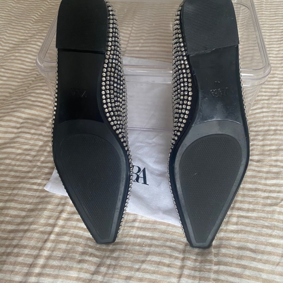Zara Sparkly Ballet Flats Women’s Size 9, EU 40 - Picture 5 of 9